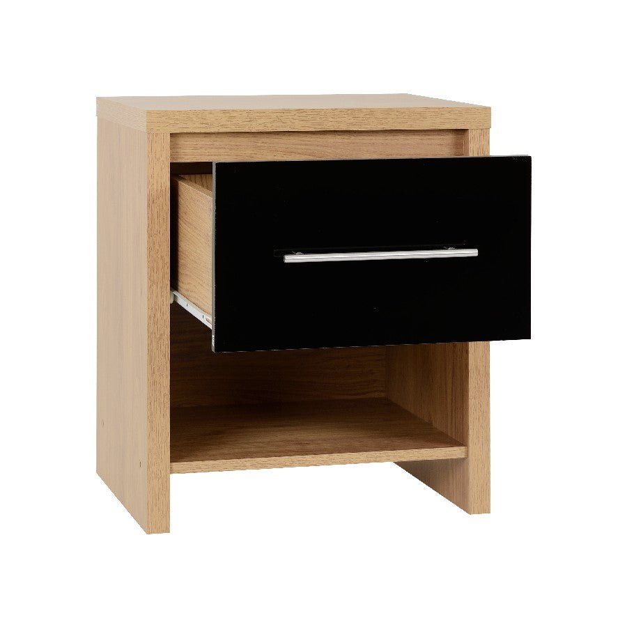 Seville 1 Drawer Bedside Cabinet - Seconique