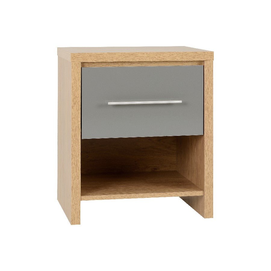 Seville 1 Drawer Bedside Cabinet - Seconique