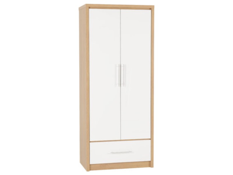 Seville 2 Door 1 Drawer Wardrobe - Seconique