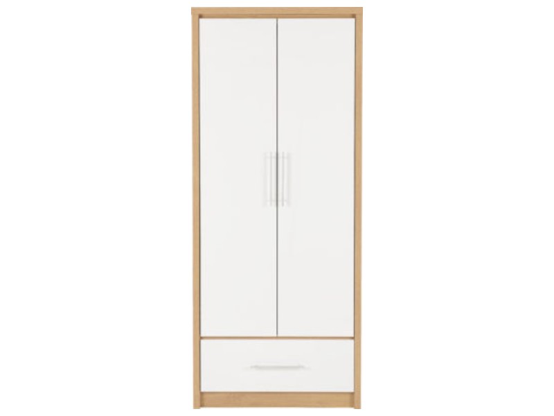 Seville 2 Door 1 Drawer Wardrobe - Seconique