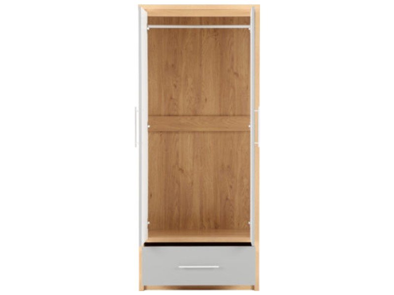 Seville 2 Door 1 Drawer Wardrobe - Seconique