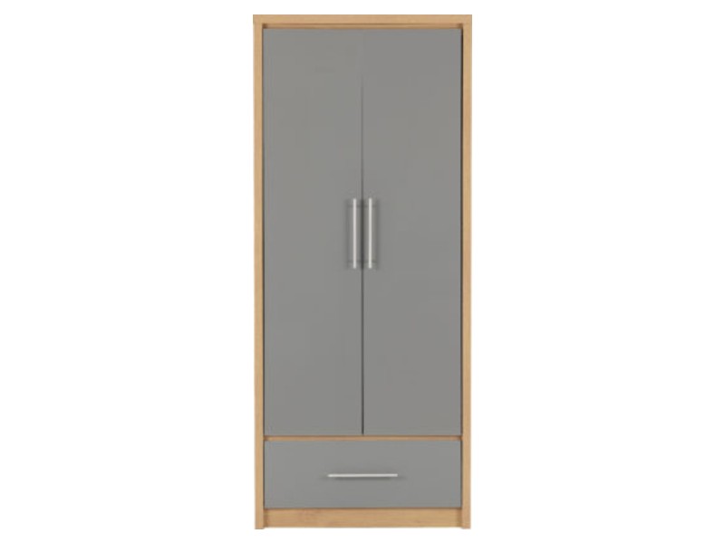 Seville 2 Door 1 Drawer Wardrobe - Seconique
