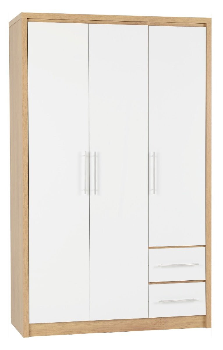 Seville 3 Door 2 Drawer Wardrobe - Seconique
