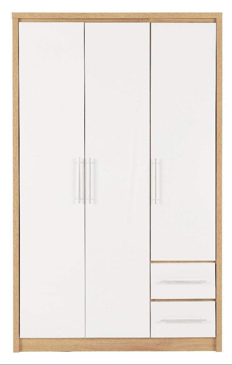 Seville 3 Door 2 Drawer Wardrobe - Seconique