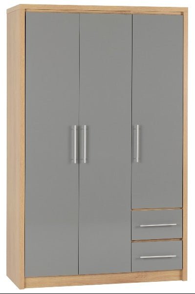 Seville 3 Door 2 Drawer Wardrobe - Seconique