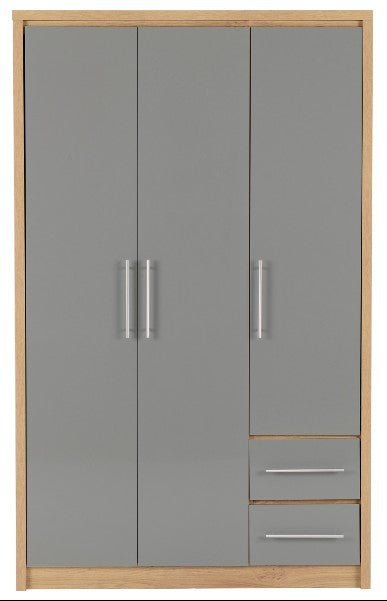 Seville 3 Door 2 Drawer Wardrobe - Seconique