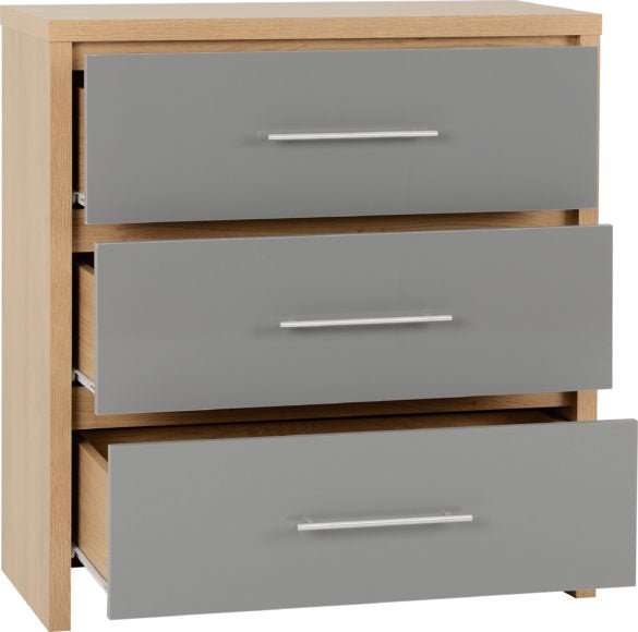 Seville 3 Drawer Chest - Seconique