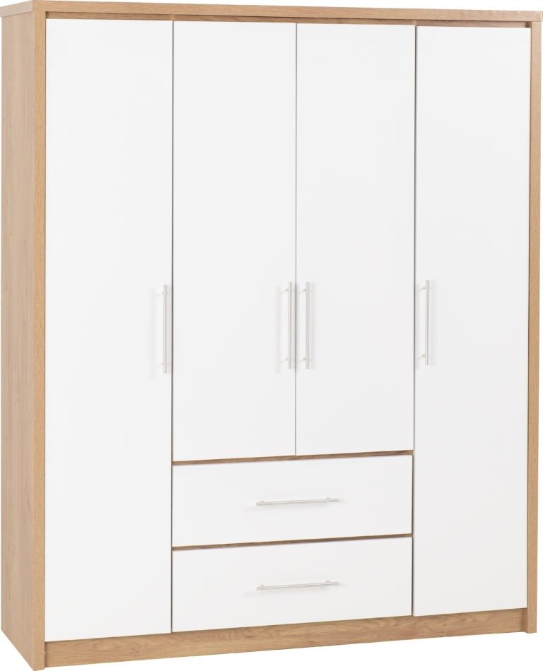 Seville 4 Door 2 Drawer Wardrobe - Seconique