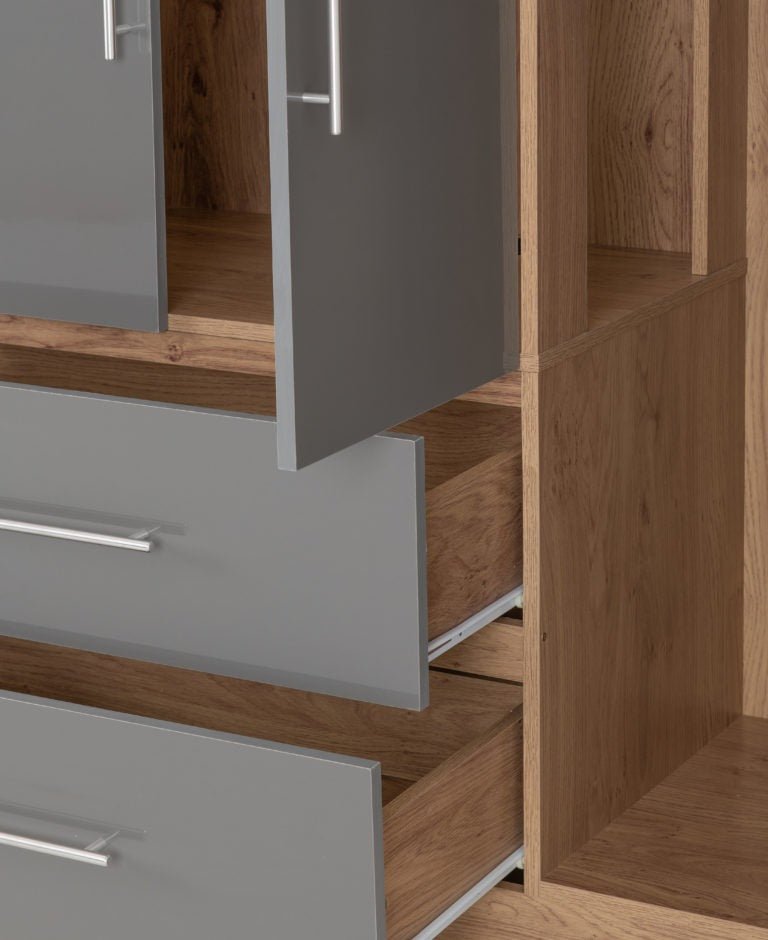 Seville 4 Door 2 Drawer Wardrobe - Seconique