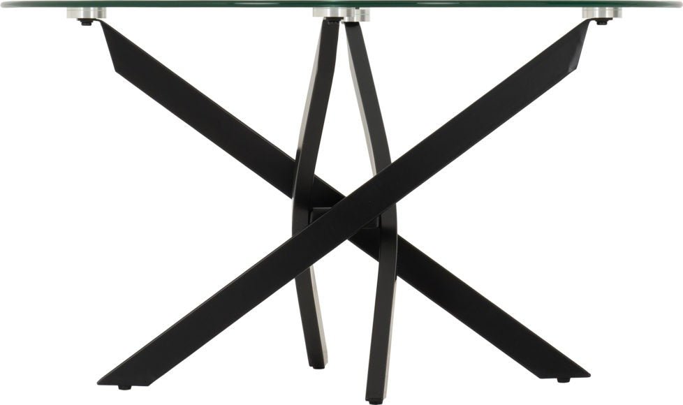 Sheldon Glass Top Round Coffee Table - Seconique