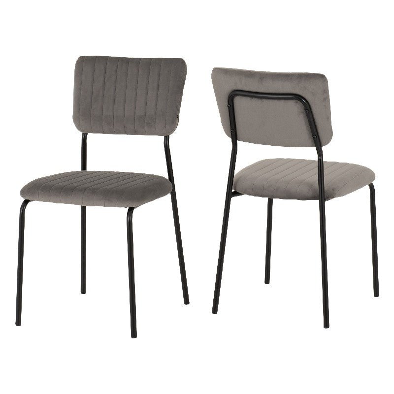 Sheldon Round Wooden Dining Set with 4 Velvet Chairs - Seconique