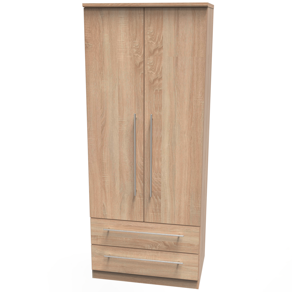 Sherwood 2 Door 2 Drawer Wardrobe - Welcome Furniture