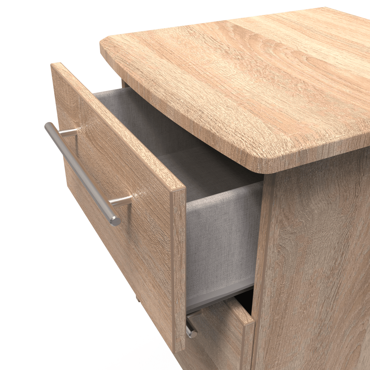 Sherwood 2 Drawer Bedside Cabinet - Welcome Furniture