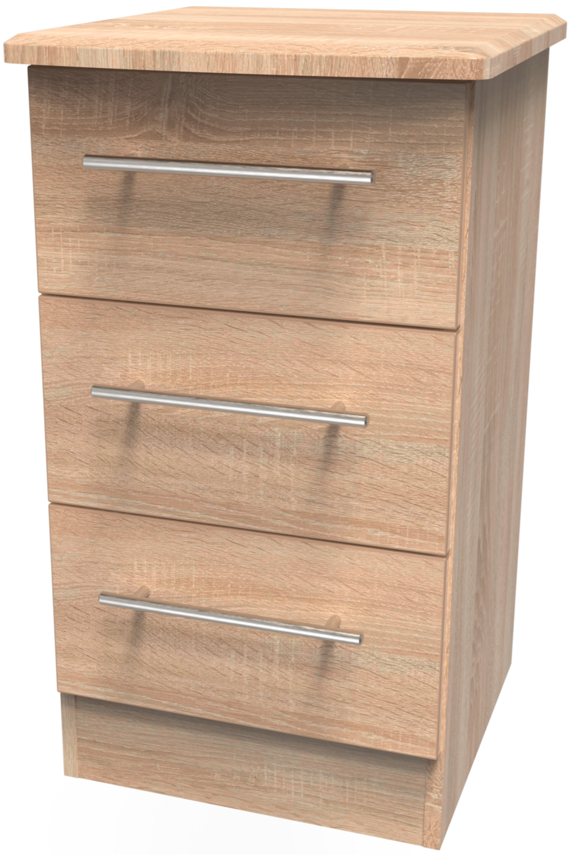 Sherwood 3 Drawer Bedside Cabinet - Welcome Furniture