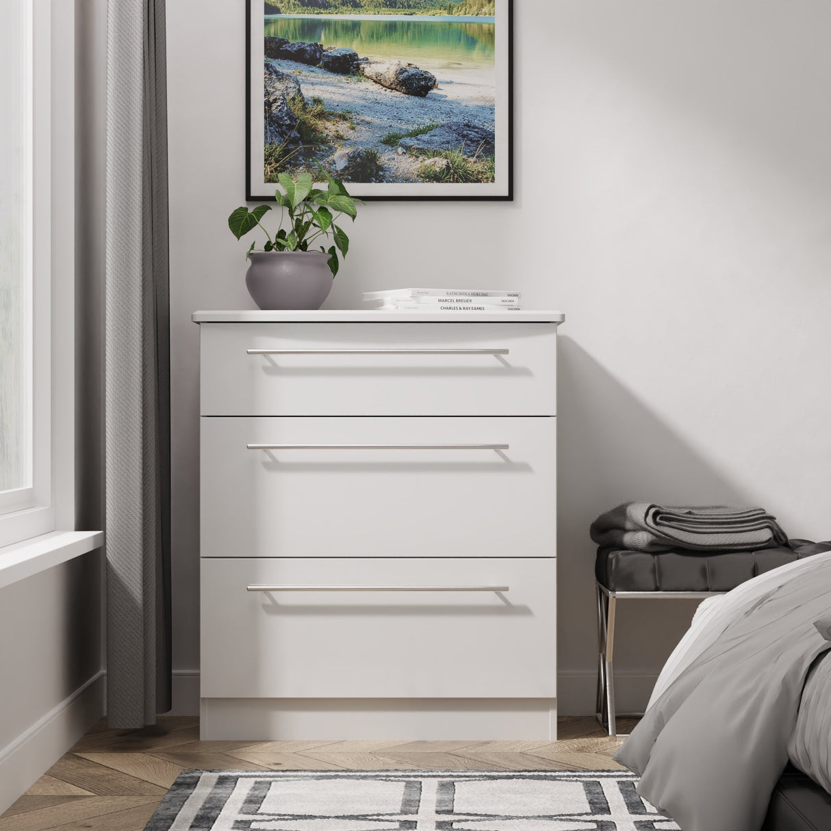 Sherwood 3 Drawer Deep Chest - Welcome Furniture