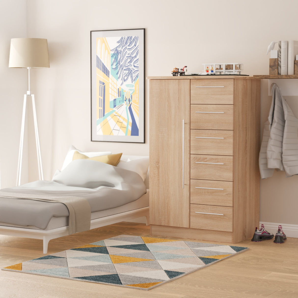 Sherwood Bardolino 2 Door Childs Wardrobe - Welcome Furniture