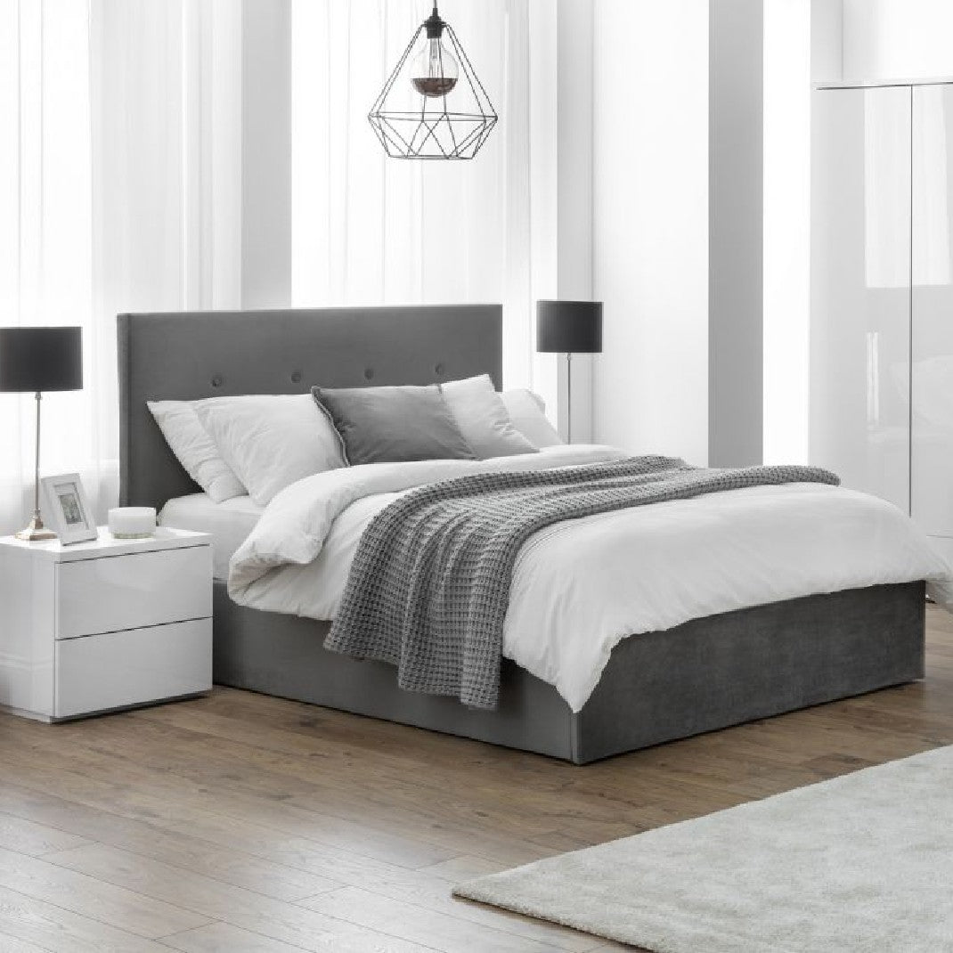 Shoreditch Lift - Up Velvet Ottoman Bed Frame - Julian Bowen