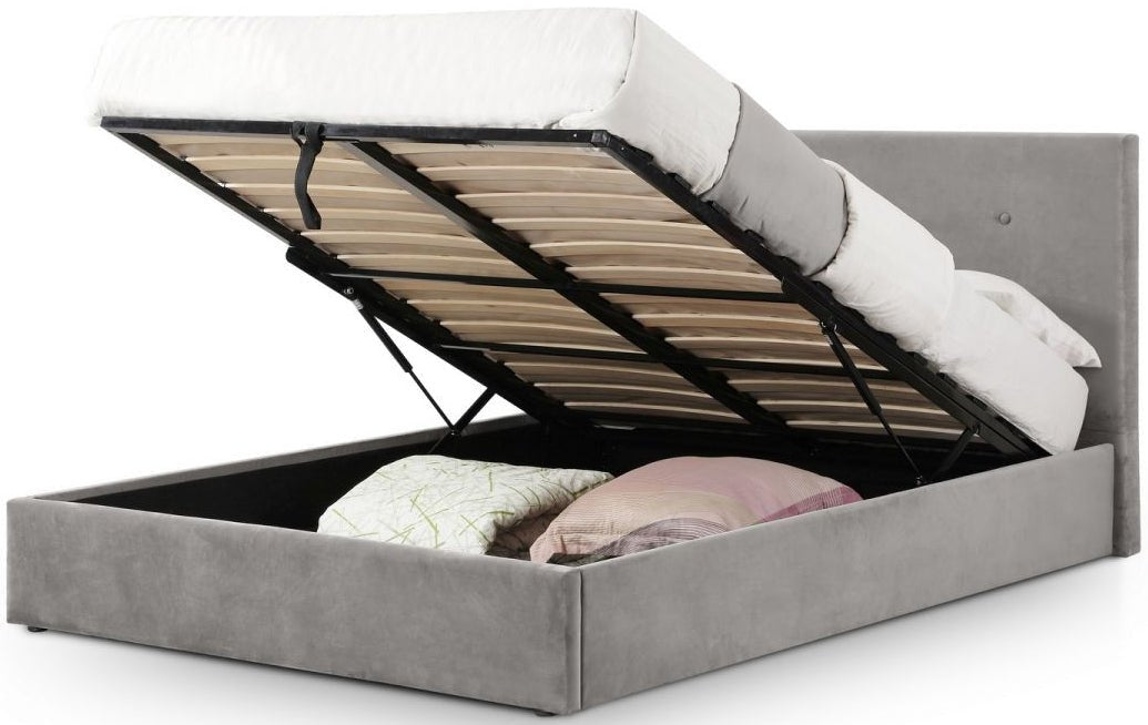 Shoreditch Lift - Up Velvet Ottoman Bed Frame - Julian Bowen
