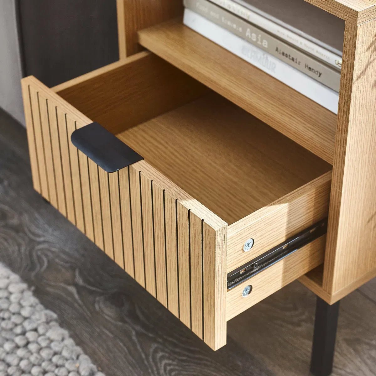 Sia 1 Drawer Side Table - Julian Bowen
