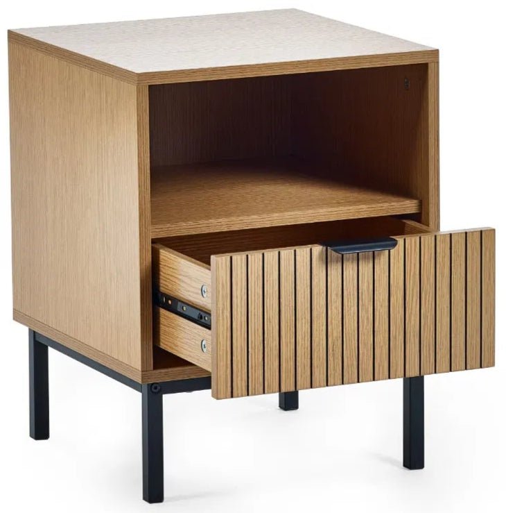 Sia 1 Drawer Side Table - Julian Bowen
