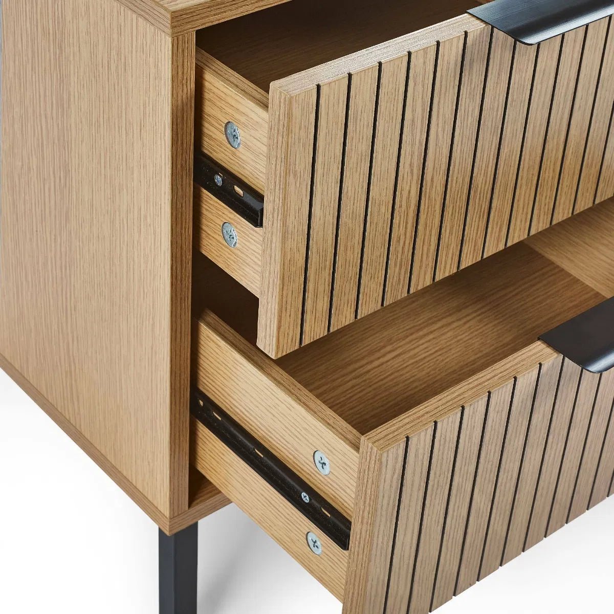 Sia 2 Drawer Bedside Table - Julian Bowen