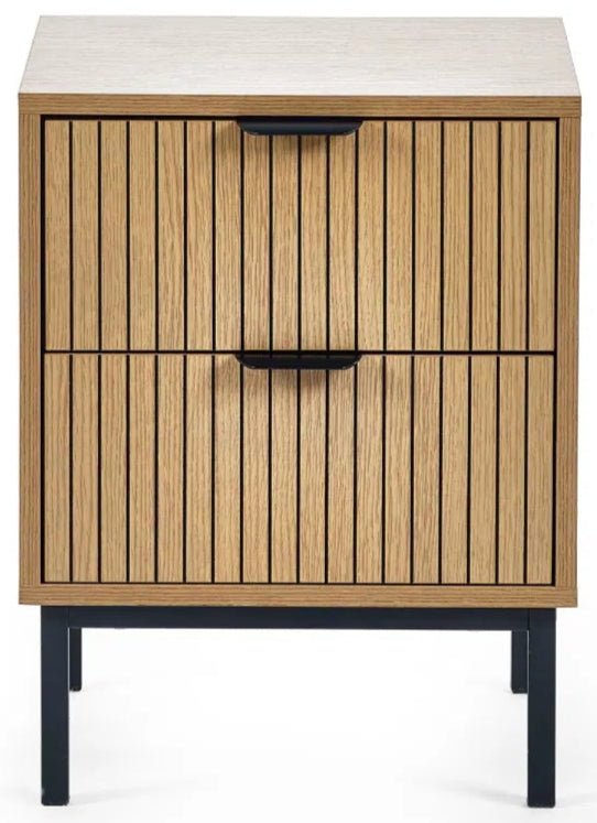 Sia 2 Drawer Bedside Table - Julian Bowen