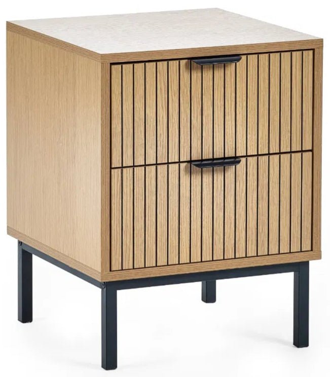 Sia 2 Drawer Bedside Table - Julian Bowen