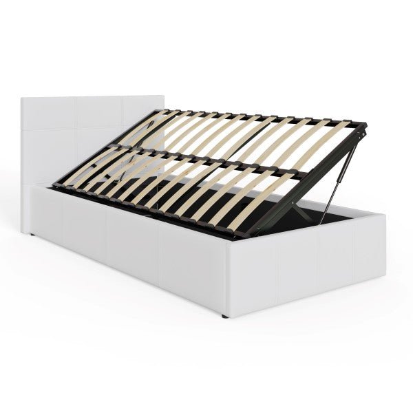 Side Lift Ottoman Bed Faux Leather - GFW