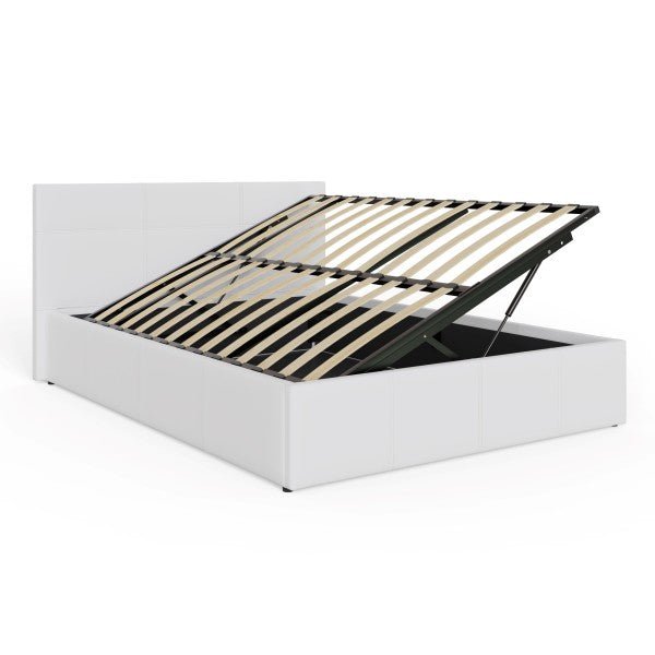 Side Lift Ottoman Bed Faux Leather - GFW