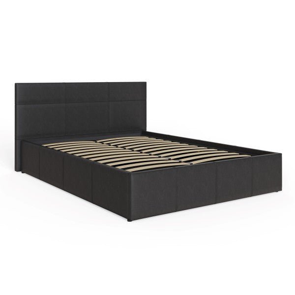 Side Lift Ottoman Bed Faux Leather - GFW