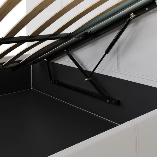 Side Lift Ottoman Bed Faux Leather - GFW