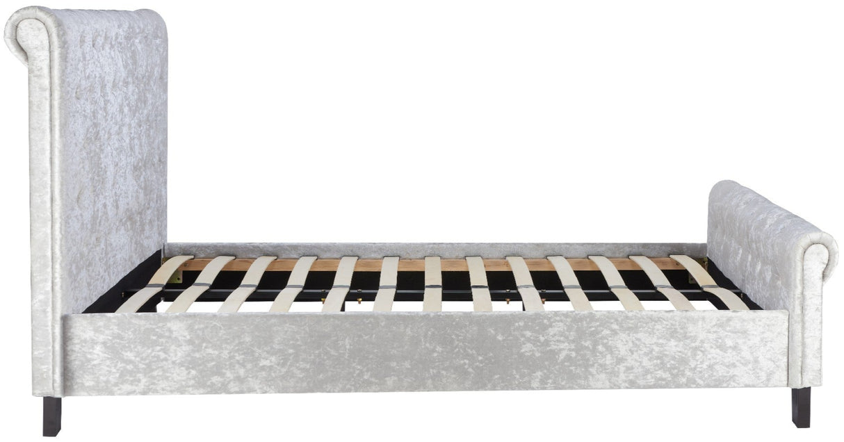 Sienna Crushed Velvet Bed Frame (4'6" Double) - Birlea
