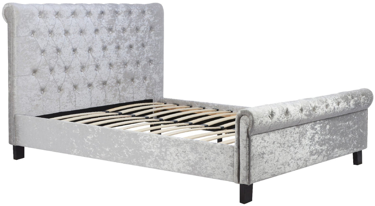 Sienna Crushed Velvet Bed Frame (4'6" Double) - Birlea