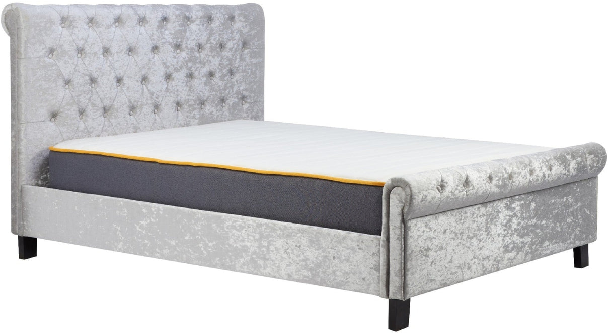 Sienna Crushed Velvet Bed Frame (4'6" Double) - Birlea