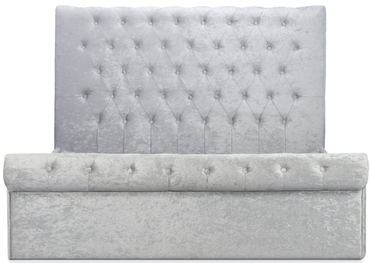 Sienna Crushed Velvet Ottoman Bed Frame (4'6'' Double) - Birlea