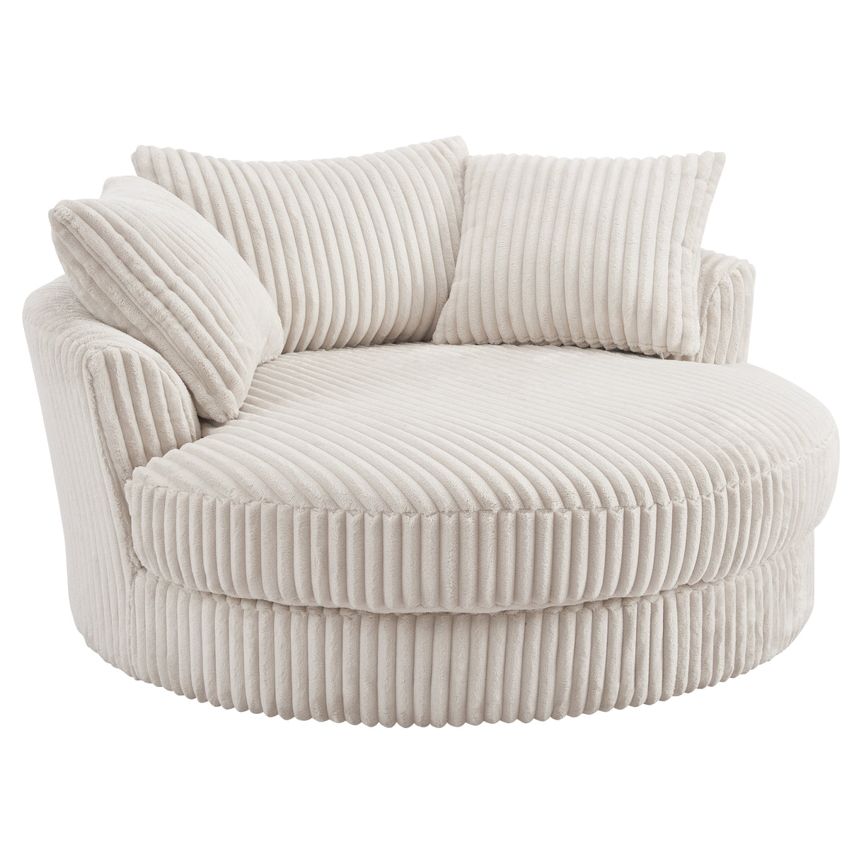Skye Teddy Round Swivel Loveseat - TGC