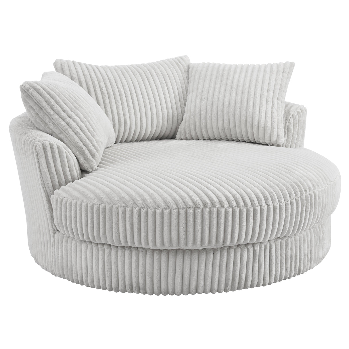 Skye Teddy Round Swivel Loveseat - TGC