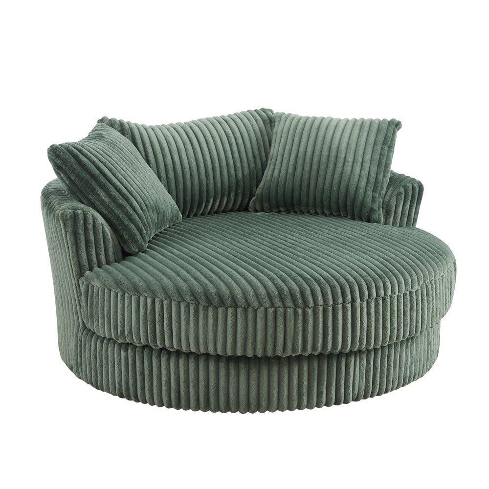 Skye Teddy Round Swivel Loveseat - TGC
