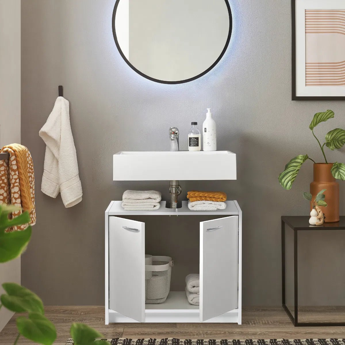 Smash 2 Door Under Sink Bathroom Cabinet - Julian Bowen