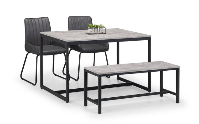 Soho Dining Set with Staten Bench - Julian Bowen