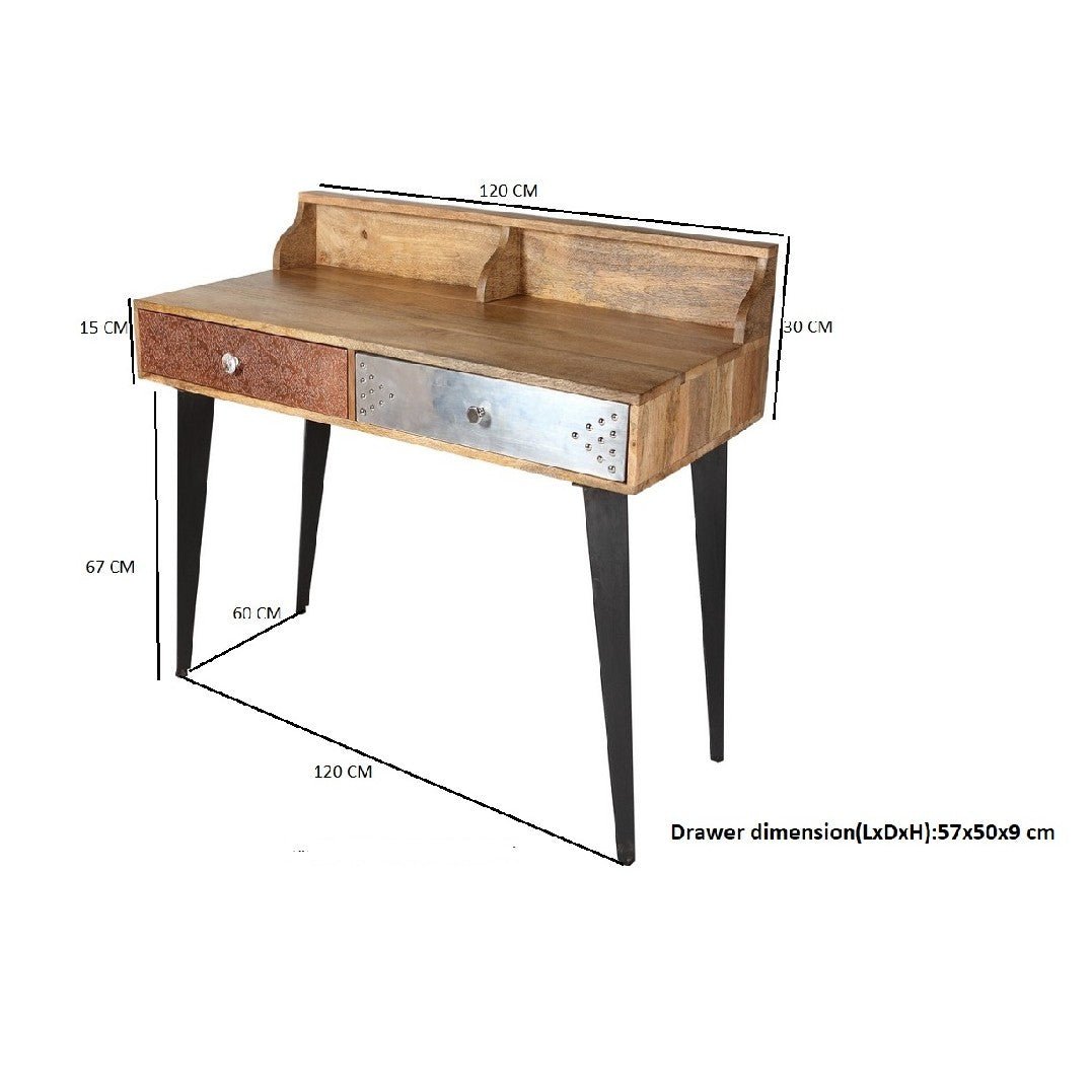 Sorio Reclaimed Wood and Metal Console Table - Indian Hub
