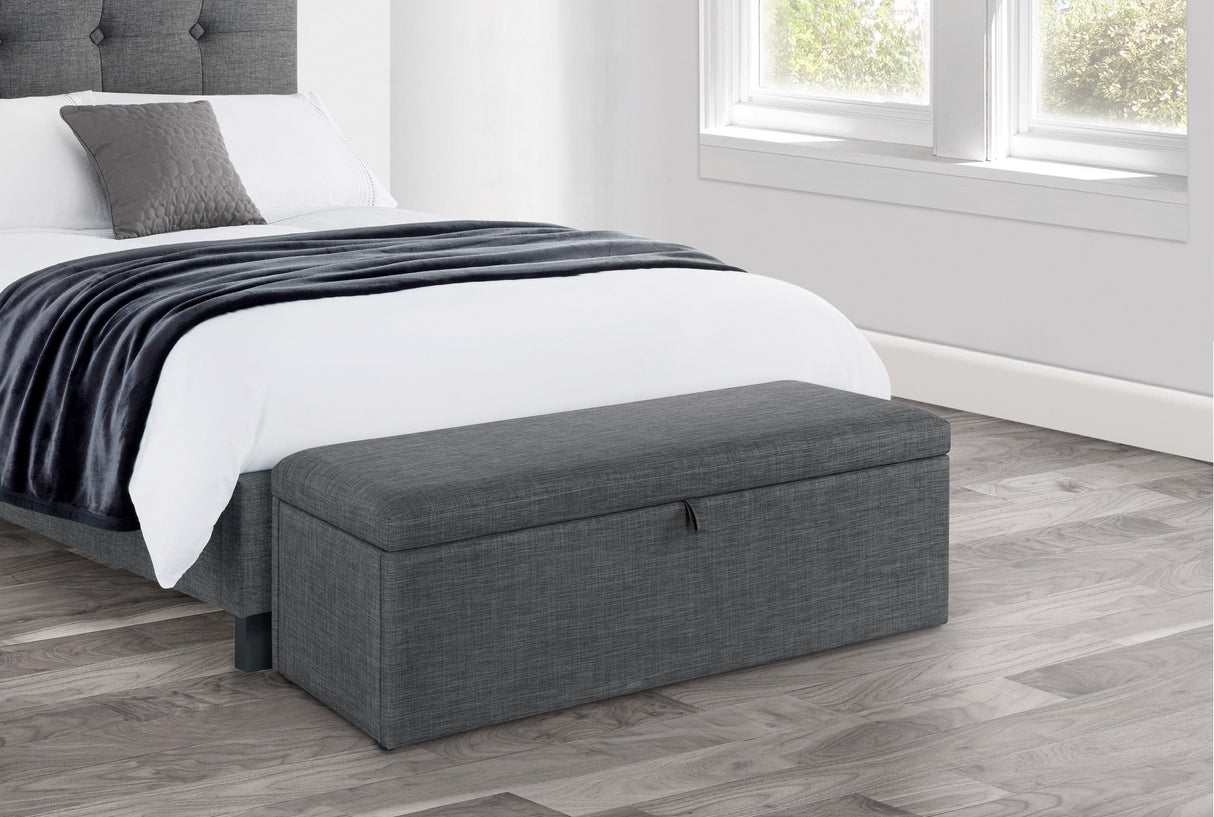 Sorrento Linen Blanket Box Bench - Julian Bowen