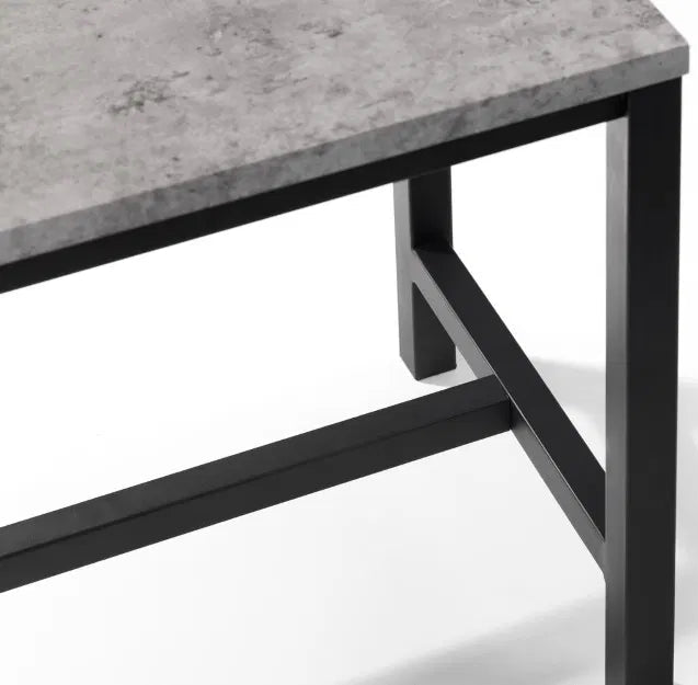 Staten Metal Dining Set With 1 Bench and 2 Kari Chairs - Julian Bowen