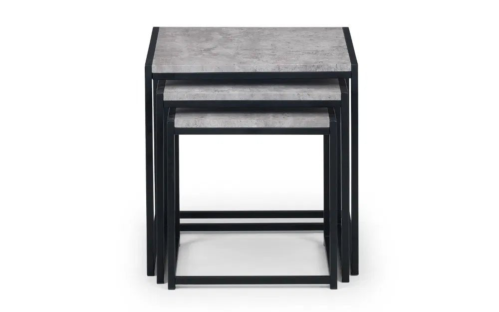 Staten Metal Nest of 3 Tables - Julian Bowen