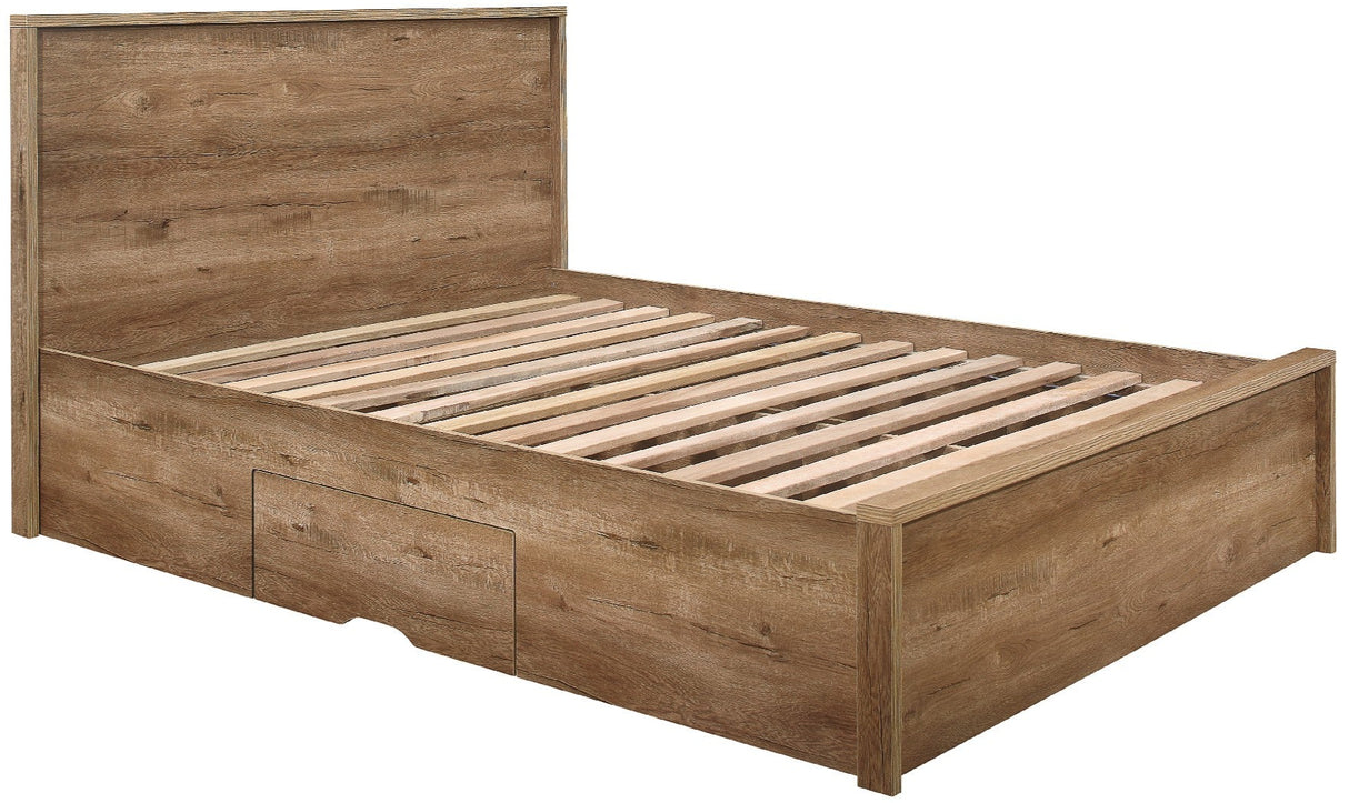 Stockwell Rustic Bed Frame with 2 Drawers - Birlea