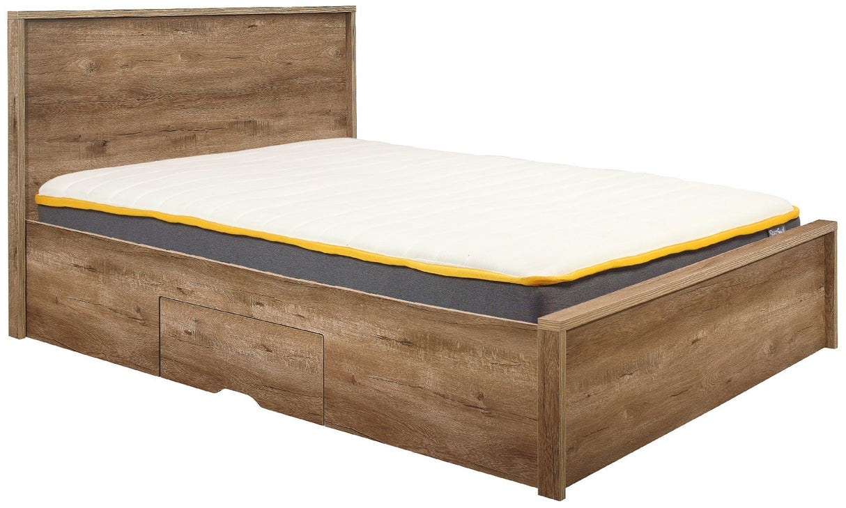Stockwell Rustic Bed Frame with 2 Drawers - Birlea