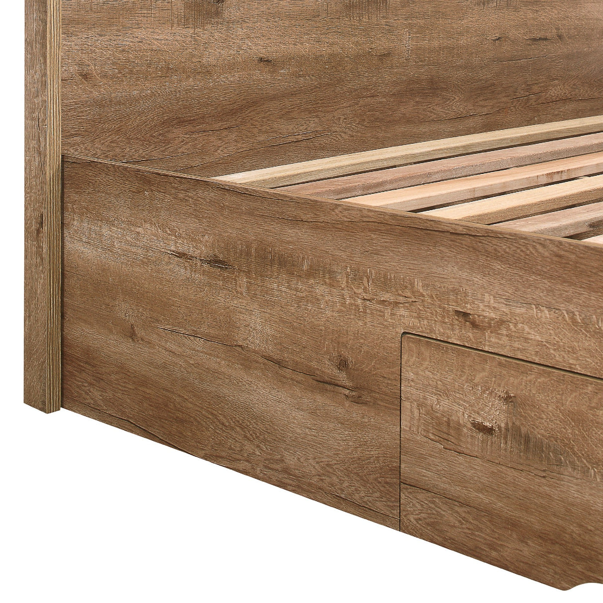 Stockwell Rustic Bed Frame with 2 Drawers - Birlea