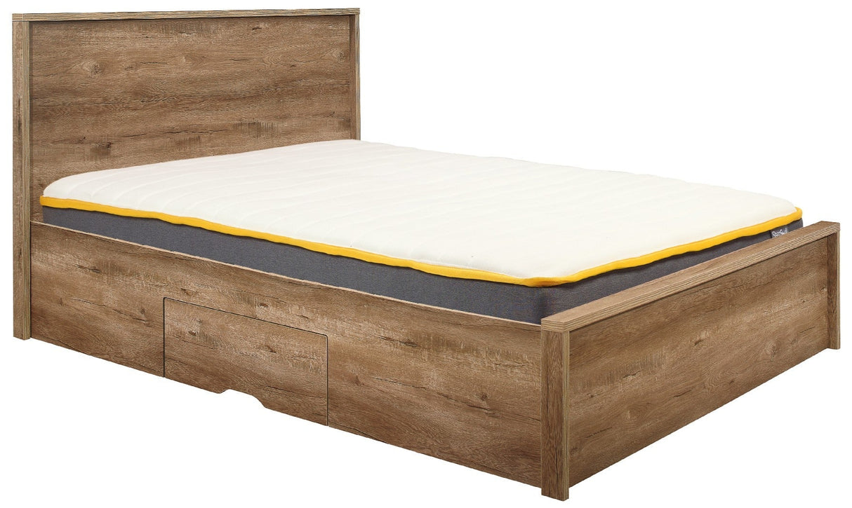 Stockwell Rustic Bed Frame with 2 Drawers - Birlea
