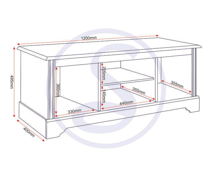 Stratford 2 Door TV Unit - Seconique
