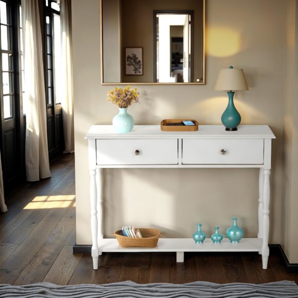 Stratford 2 Drawer Console Table - Seconique